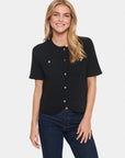 Lecia Cardigan i sort i viskose, cardigan fra Saint Tropez hos Image Mandal