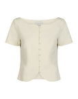 Tango Structure Top i offwhite i polyester, bluse fra Neo Noir hos Image Mandal