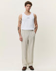 Linen Casual Pants i light sand, bukse fra Les Deux hos Image Mandal
