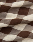 Cotton Shirt i crm/brown nærbilde av detaljer, skjorte fra Polo Ralph Lauren hos Image Mandal