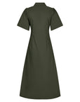Baia Poplin Dress i army stylet antrekk, kjole fra Neo Noir hos Image Mandal