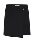Paula Melange Wrap Skirt i sort på modell, skjørt fra Gestuz hos Image Mandal