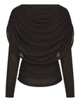 Lottuna Drapy Mesh Blouse
