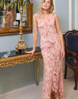 Zella Chiffon Print Dress i dus rosa i polyester, kjole fra Neo Noir hos Image Mandal