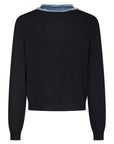 Zelma Knit Denim Cardigan på modell, cardigan fra Neo Noir hos Image Mandal