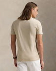 Custom Slim Crew Neck Short-Sleeve T-Shirt i grå nærbilde av detaljer, t-skjorte fra Polo Ralph Lauren hos Image Mandal