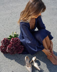 Golightly Sophie Tweed Kjole - Midnight Blue