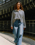 Funky Tyla Jeans Wash Watford i denim blå nærbilde av detaljer, bukse fra Ivy Copenhagen hos Image Mandal