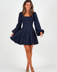 Golightly Sophie Tweed Kjole - Midnight Blue