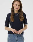 Milasz Contrast Stripe Ss Pullover