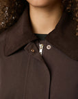 Anastacia Cord Jacket i brun sett fra siden, yttertøy fra Neo Noir hos Image Mandal