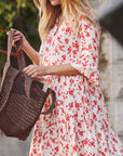 Edasz Dress i seedpearl valiant daisy på modell, kjole fra Saint Tropez hos Image Mandal