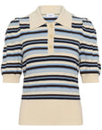 Philliasz Pullover i allure multi stripet i polyester, cardigan fra Saint Tropez hos Image Mandal