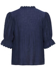 Kristelsz Shirt i ombre blå nærbilde av detaljer, skjorte fra Saint Tropez hos Image Mandal