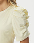 Benuti Solid Dress i light gul stylet antrekk, kjole fra Neo Noir hos Image Mandal