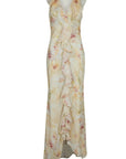 Zella Chiffon Print Dress i dus gul sett fra siden, kjole fra Neo Noir hos Image Mandal