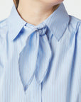 Rochelle Scarf Fine Stripe Shirt