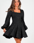 Golightly Sophie Tweed Kjole - Black