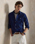 Woven Sport Shirt i marineblå i bomull, skjorte fra Polo Ralph Lauren hos Image Mandal
