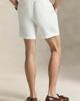 Woven shorts prepter lin i hvit bakfra, shorts fra Polo Ralph Lauren hos Image Mandal