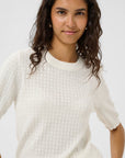 Milasz Pointelle Ss Pullover i ice, cardigans fra Saint Tropez, detaljbilde – Image Mandal
