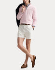 Mesh-Knit Half-Zip Pullover i rosa detaljbilde, genser fra Polo Ralph Lauren hos Image Mandal