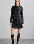 Maya Button Jacket i sort bakfra, blazer fra Designers Remix hos Image Mandal
