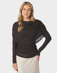 Lottuna Drapy Mesh Blouse