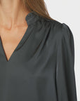 Amara Drapy Satin Blouse