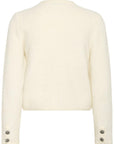 Gzcurie Cardigan i egret sett fra siden, cardigan fra Gestuz hos Image Mandal