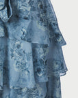 Denila Crepe Print Dress i dus blå stylet antrekk, kjole fra Neo Noir hos Image Mandal