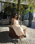 Kirasz Dress i apricot nectar i bomull, kjole fra Saint Tropez hos Image Mandal