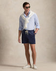 Woven-Shorts i marineblå sett fra siden, shorts fra Polo Ralph Lauren hos Image Mandal