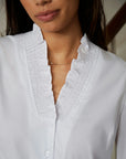 Brielle Solid Blouse i hvit ekstra vinkel, bluse fra Neo Noir hos Image Mandal