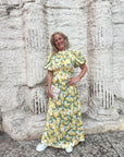 Holly Print Dress i gul alternativt utsnitt, kjole fra Golightly hos Image Mandal