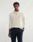 Long-Sleeve Half-Zip Pullover i hvit stylet antrekk, genser fra Polo Ralph Lauren hos Image Mandal