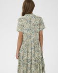 Edasz Ss Dress i vallarta blue brushed blooms, kjole fra Saint Tropez, bakfra – Image Mandal