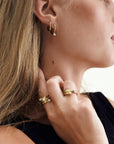 Nilea - Crystal Hoop Earrings Stainless Steel bakfra, tilbehør fra Timi Of Sweden hos Image Mandal
