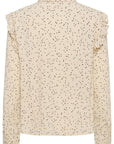 Pierrasz Shirt i creme sort mini dots sett fra siden, skjorte fra Saint Tropez hos Image Mandal