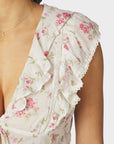 Netali Spring Flower Top i off white, bluse fra Neo Noir, bakfra – Image Mandal