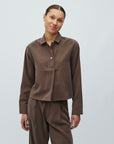 Elio Top i brun i polyester, bluse fra MBYM hos Image Mandal