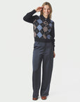 Julina Check Knit Blouse