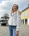 Degas Dot Blouse i hvit ekstra vinkel, skjorte fra Neo Noir hos Image Mandal