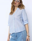 Felinecc Ss Shirt i pale blå, skjorte fra Co'couture hos Image Mandal