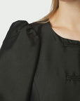 Anela Mandarin Dull Satin Blouse