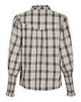 Camisa Big Check Blouse i Off White, skjorte fra Neo Noir hos Image Mandal