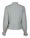 Petrine Stripe Blouse i blå stylet antrekk, skjorte fra Neo Noir hos Image Mandal