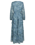 Denila Crepe Print Dress i blå ekstra vinkel, kjole fra Neo Noir hos Image Mandal