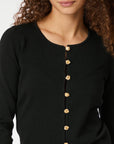 Teller Knit Blouse i sort bakfra, bluse fra Neo Noir hos Image Mandal