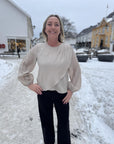 Connycc Drape Blouse i mink nærbilde av detaljer, bluse fra Co'couture hos Image Mandal